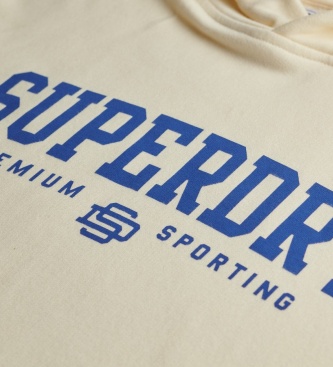 Superdry Sweat à capuche Code Core Sport beige