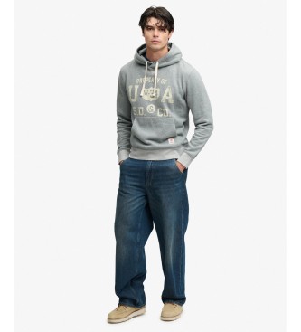 Superdry Pulover s kapuco ESS siv