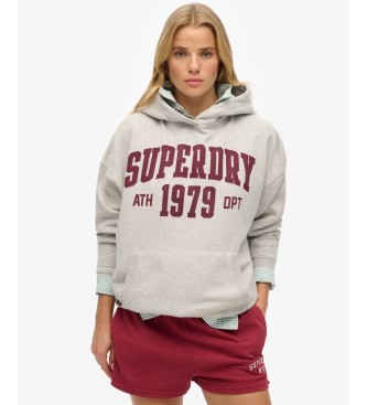 Superdry Sweat à capuche ESS Relaxed gris