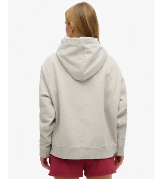 Superdry Sweat à capuche ESS Relaxed gris