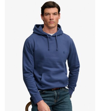 Superdry Sudadera con capucha Essential Logo azul
