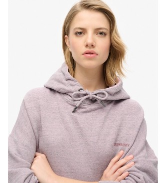 Superdry Essential Logo Overdyed pink hoodie