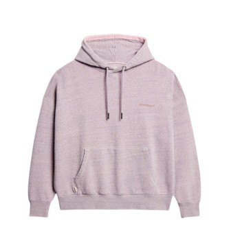 Superdry Essential Logo Overdyed pink hoodie