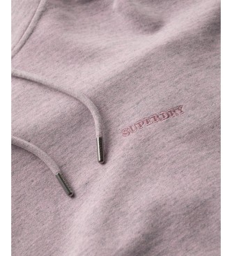 Superdry Essential Logo Overdyed pink hoodie