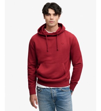 Superdry Bluza z kapturem Essential Logo czerwona