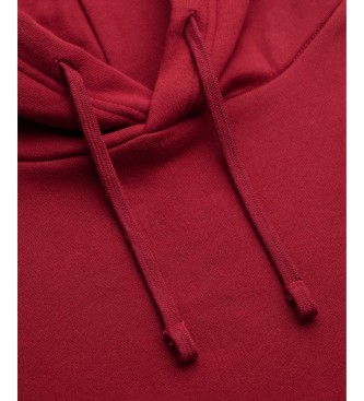 Superdry Bluza z kapturem Essential Logo czerwona