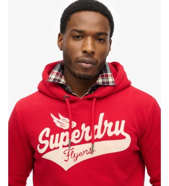 Superdry Flyers Script Red Hoodie