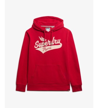 Superdry Flyers Script Red Hoodie