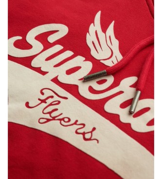 Superdry Flyers Script Red Hoodie