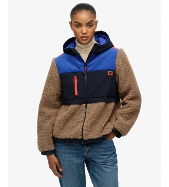 Superdry Gray Hooded Fleece Jacket