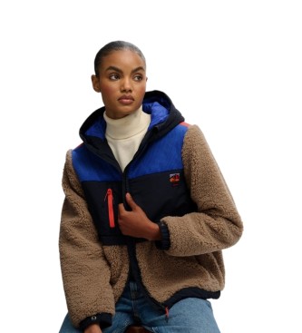 Superdry Gray Hooded Fleece Jacket