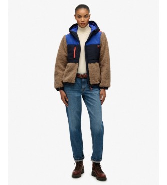 Superdry Gray Hooded Fleece Jacket