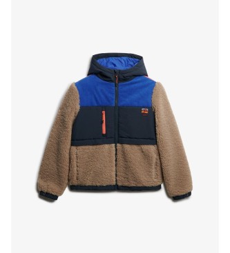 Superdry Gray Hooded Fleece Jacket