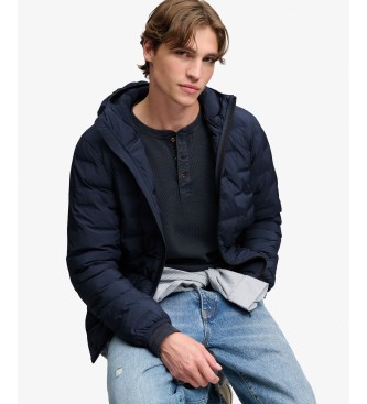 Superdry Giacca con cappuccio Hooded Heat Weld Padded blu navy