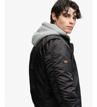 Superdry Blouson à capuche MA1 noir