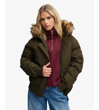 Superdry Grüne MA1 Steppjacke mit Kapuze