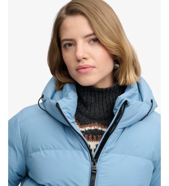 Superdry Blaue gesteppte Hooded Sports-Jacke