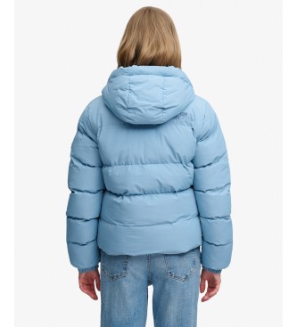 Superdry Blaue gesteppte Hooded Sports-Jacke