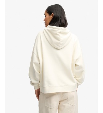 Superdry Beige Luxe Relaxed Hoodie
