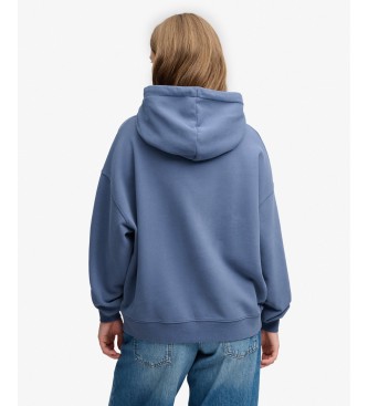 Superdry Luxe Casual Relaxed Blue Hoodie