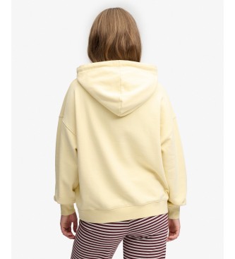 Superdry Beige Luxe Casual Relaxed Hoodie