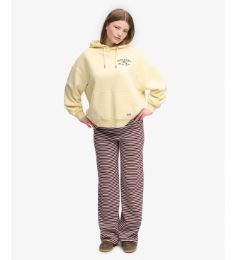 Superdry Beige Luxe Casual Relaxed Hoodie