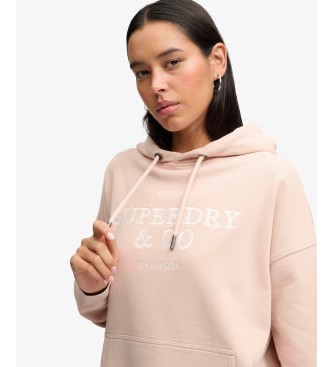 Superdry Luxe Relaxed pink hoodie