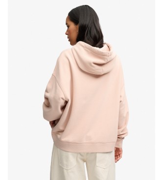Superdry Luxe Relaxed pink hoodie