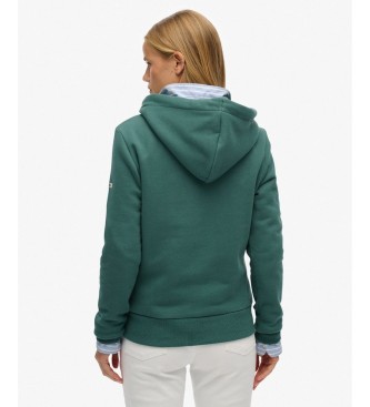 Superdry Metallic green hoodie