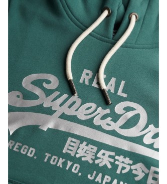 Superdry Metallic green hoodie