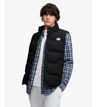 Superdry Colete com capuz NON Everest preto