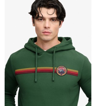 Superdry Outdoors Stripe Logo green hoodie