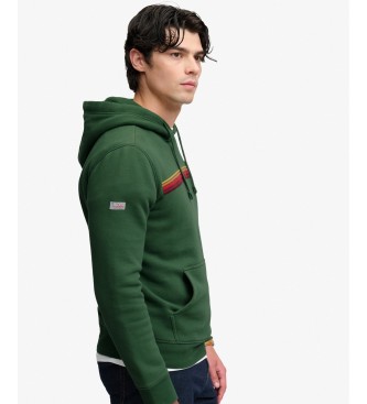 Superdry Outdoors Stripe Logo green hoodie