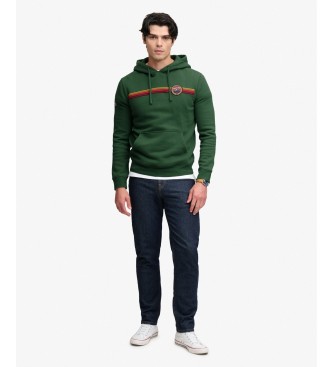 Superdry Outdoors Stripe Logo green hoodie