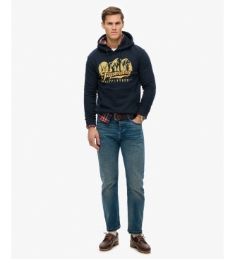 Superdry Sweat à capuche Outfitters bleu marine
