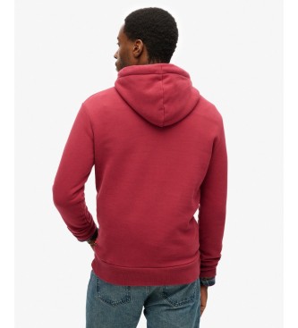 Superdry Pulover s kapuco Perfect FIT Script bordo