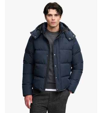 Superdry Premium hættefrakke i marineblå