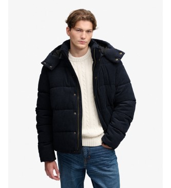 Superdry Premium marineblauwe jas met capuchon