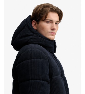 Superdry Premium marineblauwe jas met capuchon