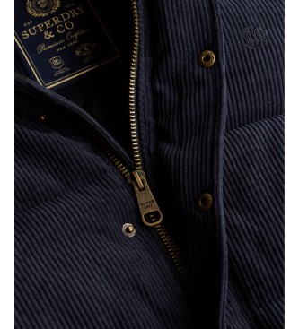 Superdry Premium marineblauwe jas met capuchon