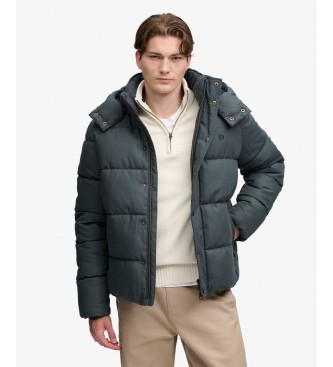 Superdry Giacca con cappuccio Premium Check verde