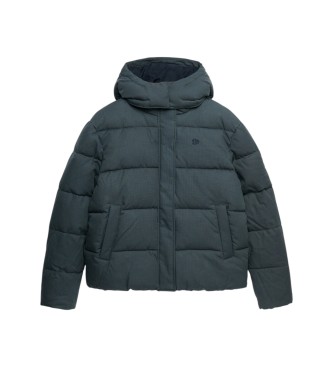 Superdry Premium-Kapuzenjacke Check marineblau