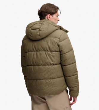 Superdry Premium geruite jas met capuchon in bruin