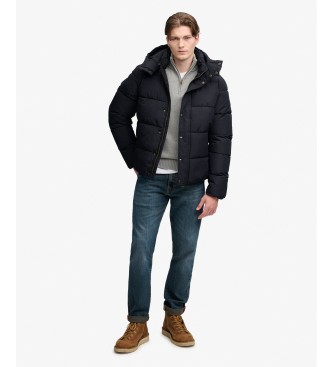 Superdry Premium sort jakke med hætte