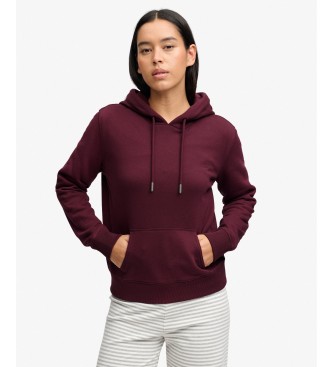 Superdry Signature hoodie bordeauxrood