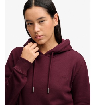 Superdry Signature hoodie bordeauxrood