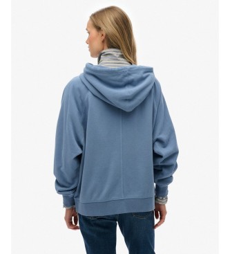 Superdry Felpa con cappuccio Studios Relaxed blu