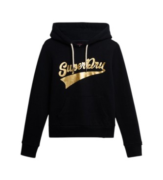 Superdry Super Athletics black hoodie
