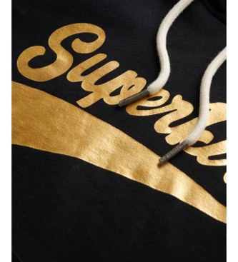 Superdry Super Athletics black hoodie