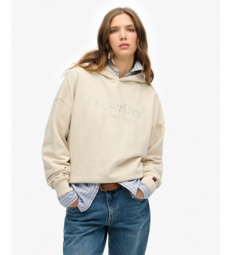 Superdry Venue Metallic beige hoodie